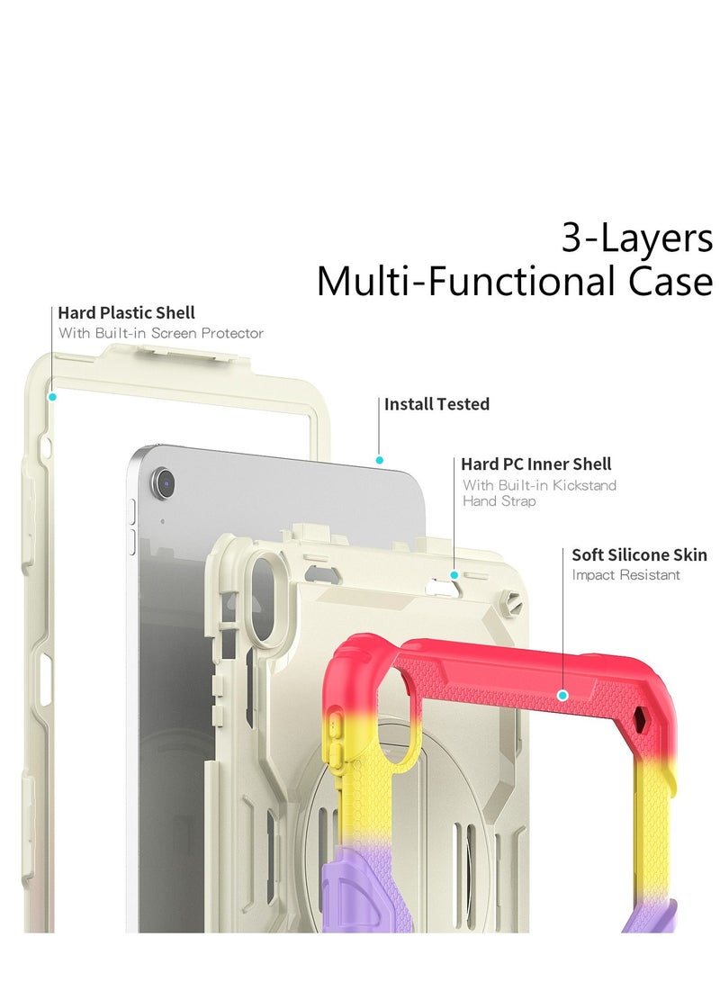GULFLINK Back Cover Protect Case for ipad 10th 10.9 inch 2022（A2757/A2777 ) Colorful red - Image 4