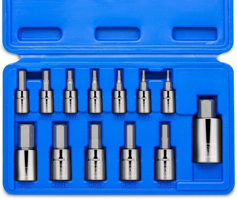 Neiko 10075A SAE Hex Bit Socket Set | 13-Piece Set | S2 Steel - Image 1