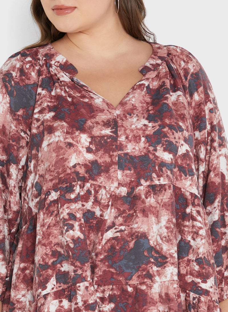 افينيو بلوزة مطبعة بحافة واسعة - Image 3