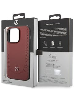 Mercedes-Benz Magsafe Genuine Leather Hard Case With Peforations & Metal Star Logo For iPhone 14 Pro Max- Red - pzsku/ZE8DBF98361B387F92B4AZ/45/_/1710346706/d36459a1-2009-4e9d-bd6e-82323c9e7fdf