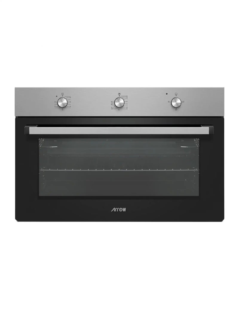 Arrow Built-in electric oven - 90 cm - 6 functions, full safety features - Silver - RO-90BE06K INOX - Image 1