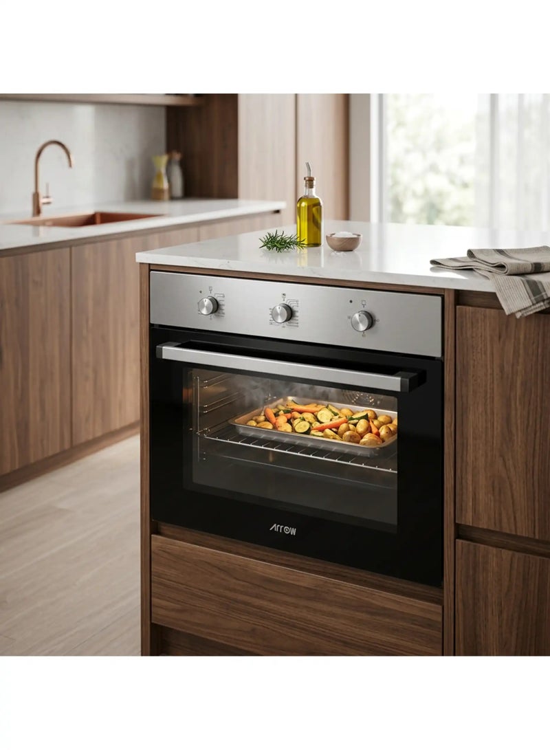 Arrow Built-in electric oven - 90 cm - 6 functions, full safety features - Silver - RO-90BE06K INOX - Image 3