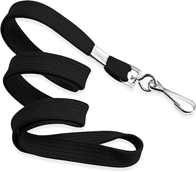 MIFFLIN -USA Flat Lanyards for ID Badges (Black, 36 Inch, 5 Pack), Comfortable Neck Straps - Image 2