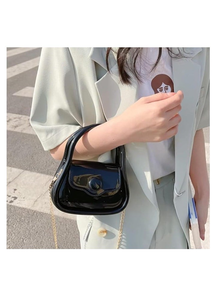 Generic Mini Jelly Wallet, PVC Small Crossbody Bag for Women, Small Crossbody Purse with Handle and Chain Strap white  - Image 2