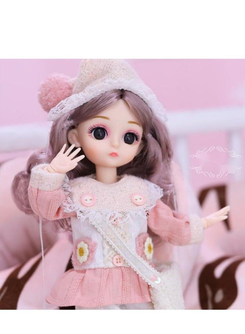 KHAJUL 30CM Princess Doll with Skirt, Kids Accompanied Toy, Collectible Home Decor (Pink) - Image 2