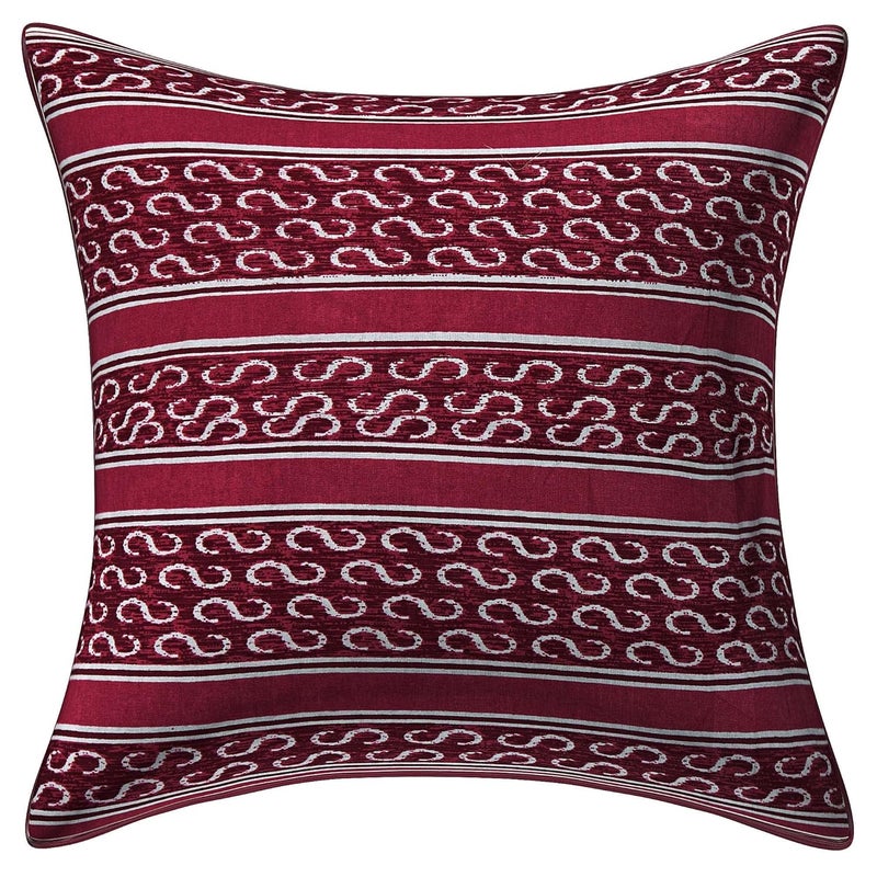 AMLEXTTRIZ Damask Print 100 Pure Cotton Cushion Cover Set of 5 Decorative Covers for Sofa Bedroom Living Room Size 16x16 Brown - Image 3