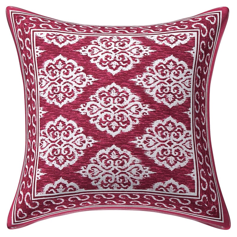 AMLEXTTRIZ Damask Print 100 Pure Cotton Cushion Cover Set of 5 Decorative Covers for Sofa Bedroom Living Room Size 16x16 Brown - Image 2