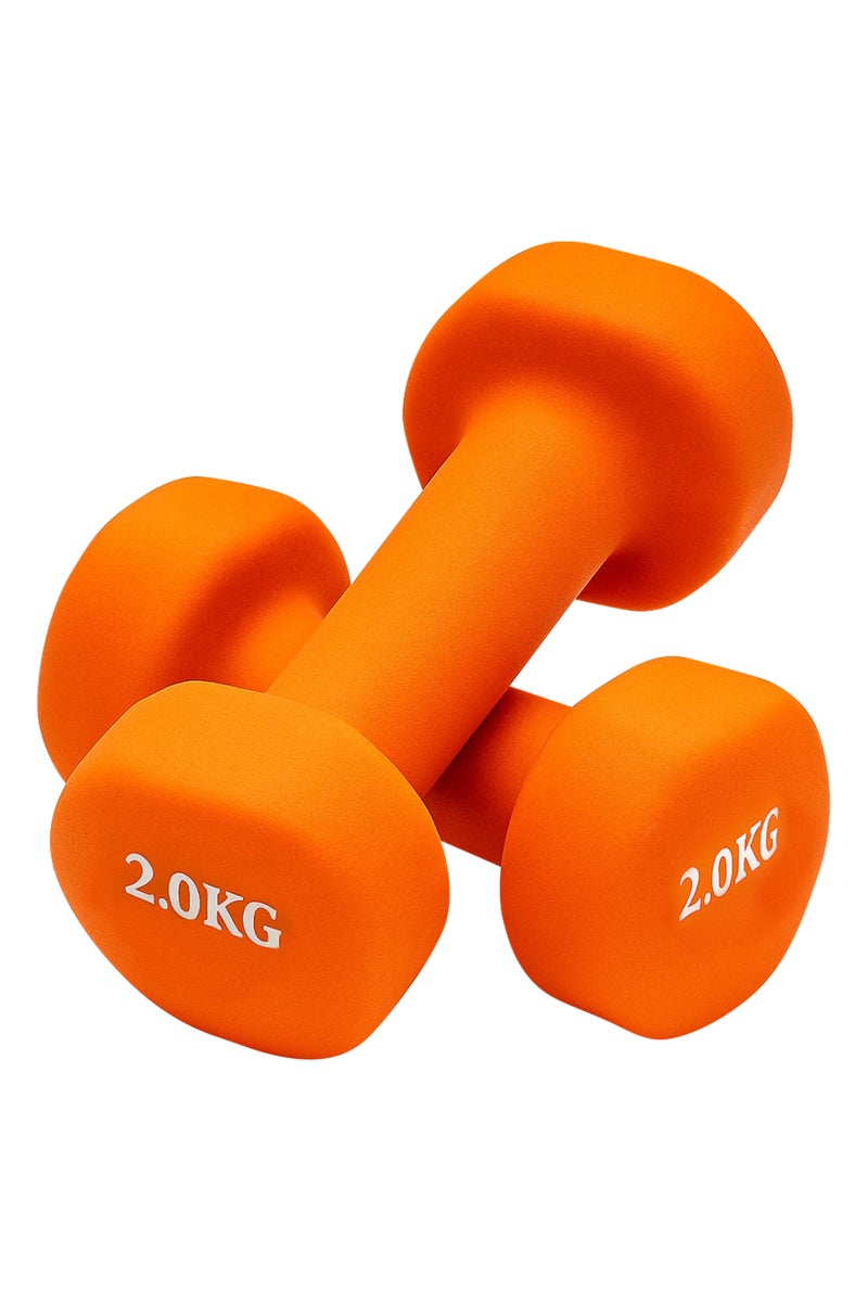 ENDLESS  Neoprene Dumbbell Pair, 2 x 2Kg, Material : Iron with Neoprene coat | Exercise and Fitness Weights for Women and Men at Home/Gym - Image 1