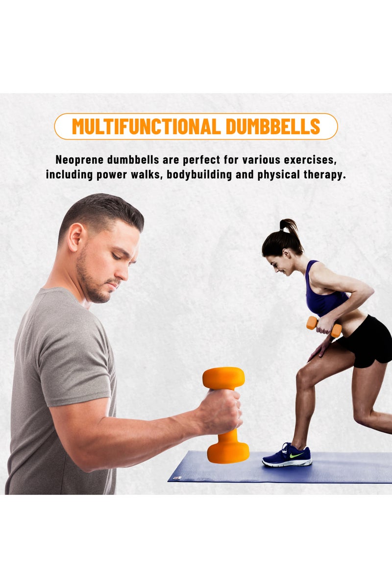 ENDLESS  Neoprene Dumbbell Pair, 2 x 2Kg, Material : Iron with Neoprene coat | Exercise and Fitness Weights for Women and Men at Home/Gym - Image 4