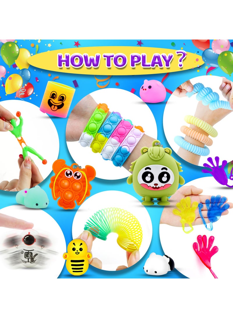 Mr. Penda 107Pcs Party Favors for Kids, Bulk Fidget Toy Pack Birthday Gift, Carnival Reward Classroom Prizes, Treasure Box Toys Goodie Bag Stuffers Pinata Easter Eggs Fillers for Kid 6+ (Random Color) - Image 3