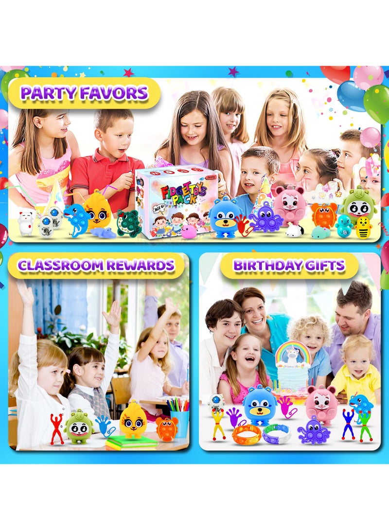Mr. Penda 107Pcs Party Favors for Kids, Bulk Fidget Toy Pack Birthday Gift, Carnival Reward Classroom Prizes, Treasure Box Toys Goodie Bag Stuffers Pinata Easter Eggs Fillers for Kid 6+ (Random Color) - Image 5