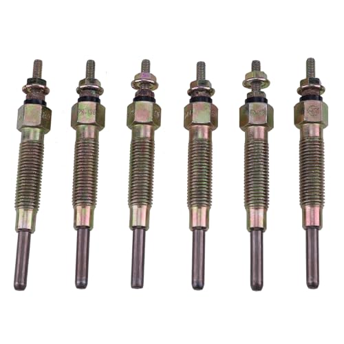 YIHETOP 6PCS Glow Plugs 11065-10T01 Compatible with Nissan Patrol GR Y60 4.2D Engine TD42 TD27 TD25 TD23 - Image 2