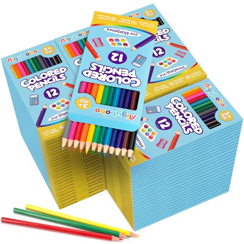 Aigybobo 1152 Count Colored Pencils for Kids 96 Pack Colored Pencils Bulk in 12 Colors Presharpened Color Pencils Bulk Coloring Pencils School Supplies for Teachers Adults Classroom Prizes Supplies - Image 1