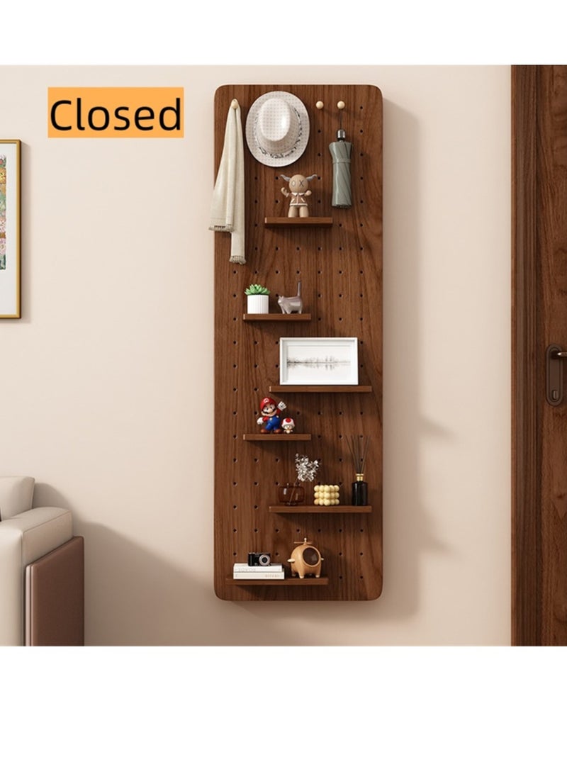 Wall Mounted Dressing Mirror, Sliding Storage Rack and Explosion-Proof Makeup Mirror, Concealed Full-Length Mirror With Solid Wood Storage Board and Hanging Rod, Suitable for Living Room Bedroom Office and Foyer Corridors  - Image 4