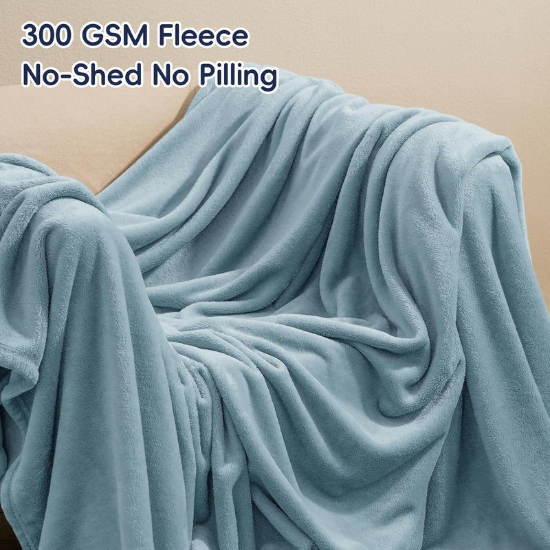 JBTC JBTC Warm Quilt Cover Double Bed with Zipper Duvet CoverRajai CoverBlanket Cover Double Bed Soft Flannel Specially Made for Winter Season 90x100 Inches 1Pc Duvet Cover Only ColorSky Blue  - Image 2