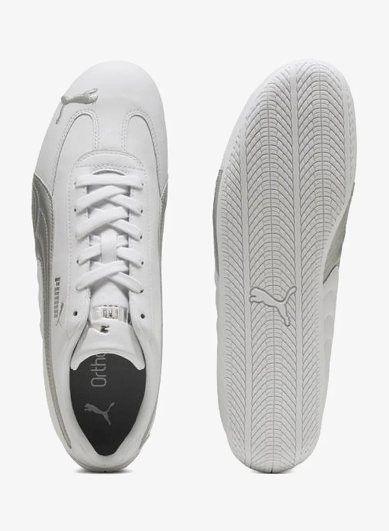 Puma PUMA White-PUMA Silver Speedcat Leather Sneakers Unisex for Men | Best Price UAE
