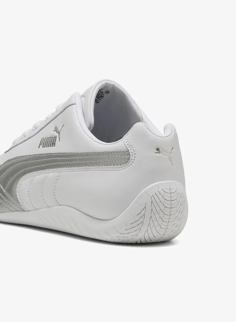 Puma PUMA White-PUMA Silver Speedcat Leather Sneakers Unisex for Men | Best Price UAE