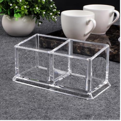 Yakri Acrylic Tea Bags Holder Coffee Sugar Bag Case Guest Room Storage Boxes - Holder for Tea Bags, Small Packets, Sweeteners,Sugar Packet, Coffee, Condiment (L16.6*W8.2*H7.5cm) - Image 5