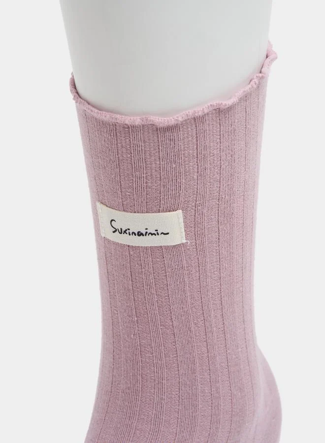 Styli Pack Of 3 - Patch Detail Socks with Frill Trim