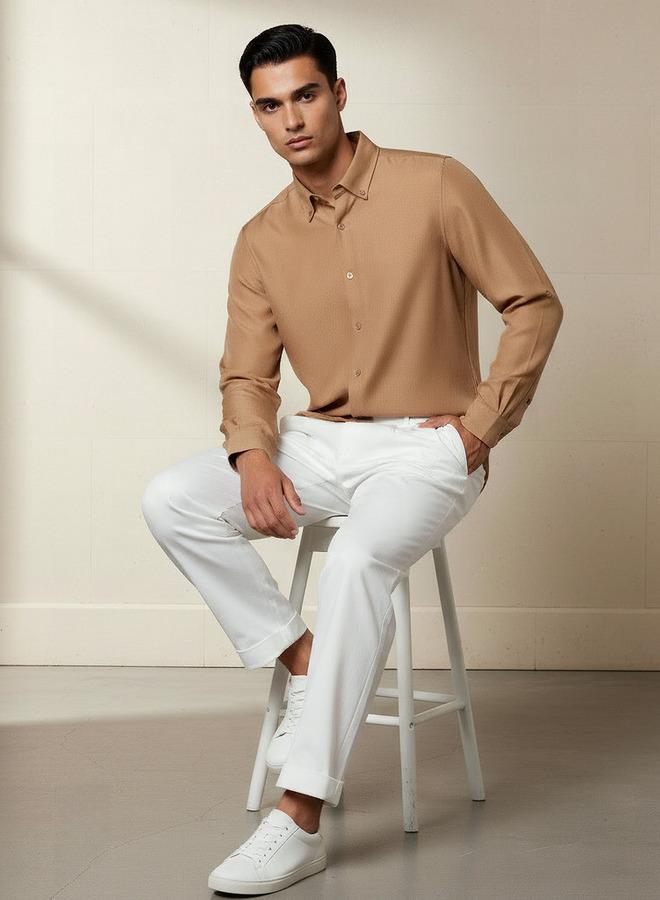 Splash FAV Men Regular Fit Button-Down Collar Long Sleeve Shirt - Image 5
