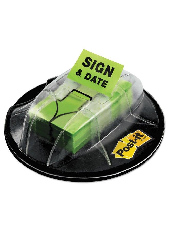 Post-it 680Hvsd Flags W Dispenser Inch Sign Date Inch 1 Inch X1 3 4 Inch 200 Flags Pkgreen - Image 1