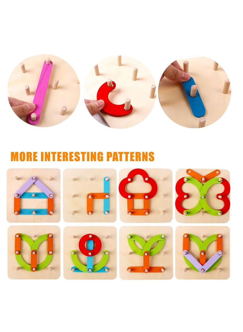 MIXDE مجموعة أنشطة بناء الحروف والأرقام الخشبية ألعاب تعليمية لمرحلة ما قبل المدرسة - Image 4