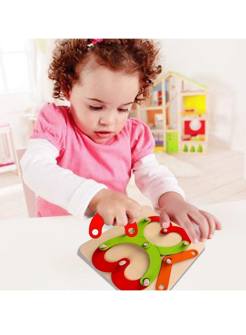 MIXDE مجموعة أنشطة بناء الحروف والأرقام الخشبية ألعاب تعليمية لمرحلة ما قبل المدرسة - Image 5