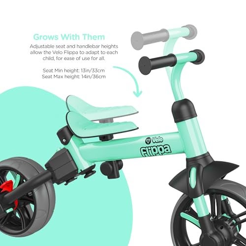 Yvolution 3 in 1 Toddler Trike Y Velo Flippa Push Tricycle Toddler Balance Bike with Parent Steering Push Handle for Boys Girls 25 Years Old - Image 5