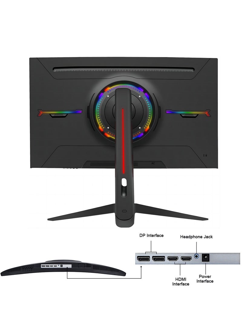 27 Inch Curved Gaming Monitor 165Hz with LED Backlit,QHD 2560 ×1440(2K) Computer Monitor 16:9 Wide HDR Display 1ms Response PC Monitor (2*DP+2*HDMI+DC+Audio)Black - pzsku/ZE8DC958A00EFB2C973E9Z/45/_/1703125229/67d097b1-5c6d-47c0-83a5-a225fa2c9fcc