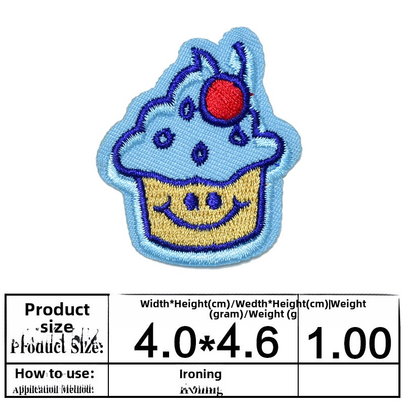 Embroidered Patches for Ice Cream Candy Cake 694