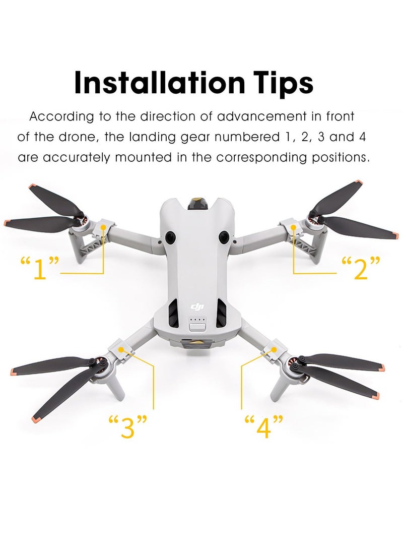 Excefore Landing Gear Extensions for DJI Mini 4 Pro Drone Heightening Bracket Leg Support Protector  - Image 5