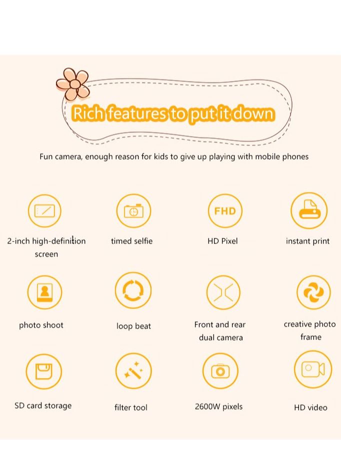 GULFLINK Kids Camera For Girls And Boys Pink - Image 4