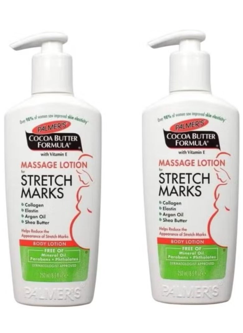 PALMER'S - Body massage lotion to get rid of stretch marks with 250ml cocoa butter formula two pieces - Image 1