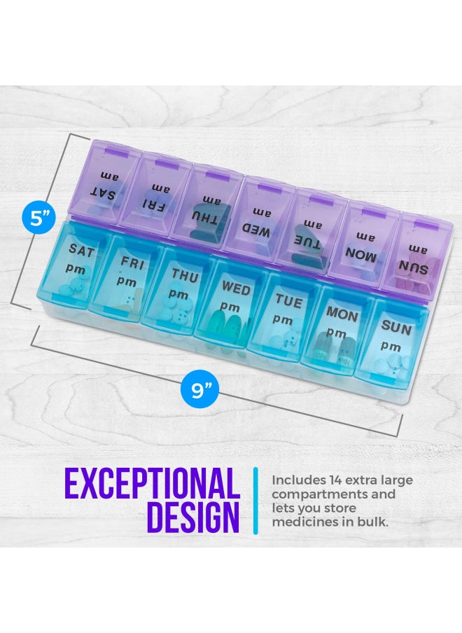 MEDca Weekly Pill Organizer, Twice-a-Day, 1 Pill Organizer Extra Large - pzsku/ZE8DCC17E66B828A44364Z/45/_/1728156678/5cc8313a-d343-4656-b176-09cac04de3d0