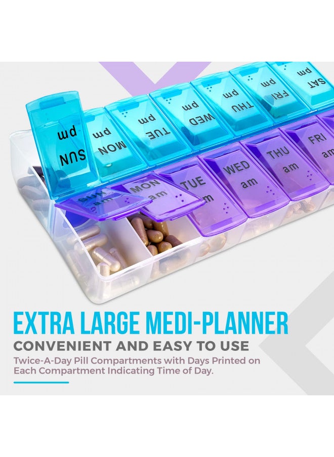 MEDca Weekly Pill Organizer, Twice-a-Day, 1 Pill Organizer Extra Large - pzsku/ZE8DCC17E66B828A44364Z/45/_/1728156709/7f9a7677-b7d3-4283-83b3-3feb01543156