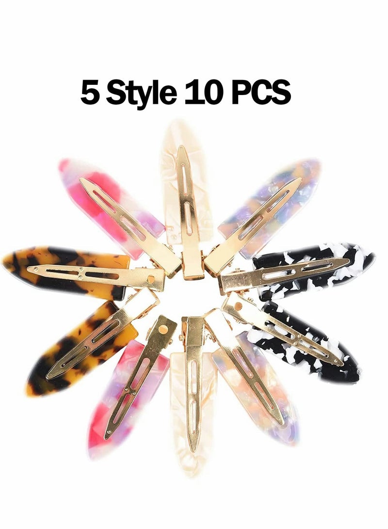 Excefore Hair Clips, 10 Pcs No Bend Hair Clips Flat Clip 5 Style No Crease Hair Clip - Image 2