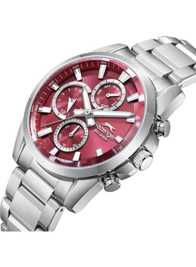 Slazenger red Men's Metal Multifunction Watch SL.9.2522.2.08 - 42 mm for Men | Best Price UAE