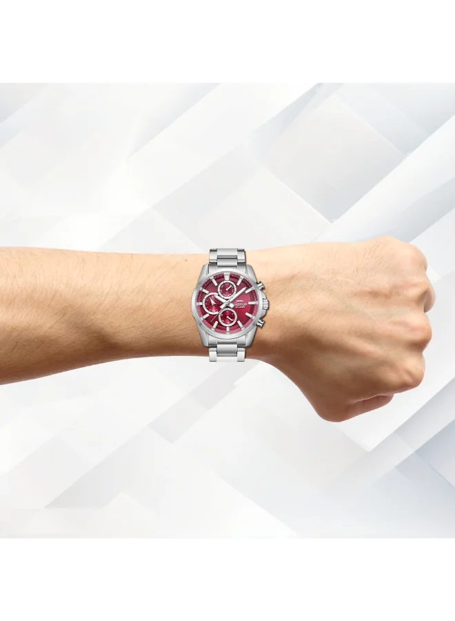 Slazenger red Men's Metal Multifunction Watch SL.9.2522.2.08 - 42 mm for Men | Best Price UAE