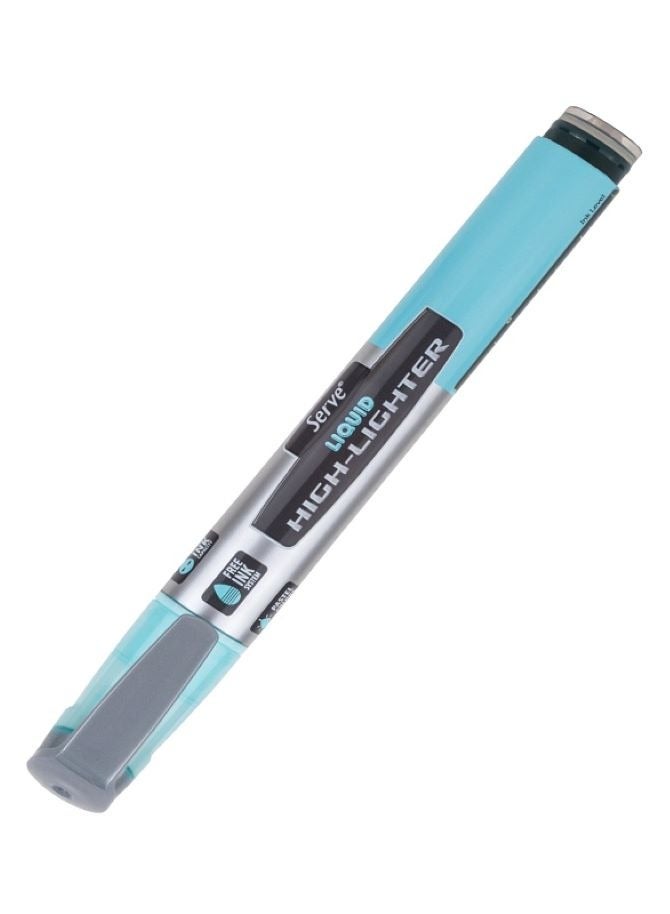 Serve Liquid Highlighter Pen blue