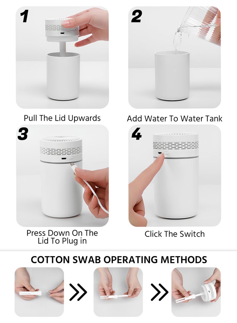 مرطب سيارة مع ناشر عطري، ناشر زيوت عطرية يعمل عبر USB، بخاخ صغير محمول للسيارة والمنزل والمكتب وغرفة النوم - Image 4