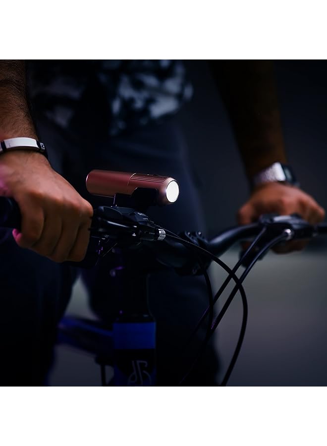 KRYPTON Bike n Flashlight KNFL5440 Impact Resistant Waterproof and Compact Size Uses Rechargeable and Replaceable Li ion Battery Rose Gold and Holder Includes a Holder 2 Years Warranty - Image 4