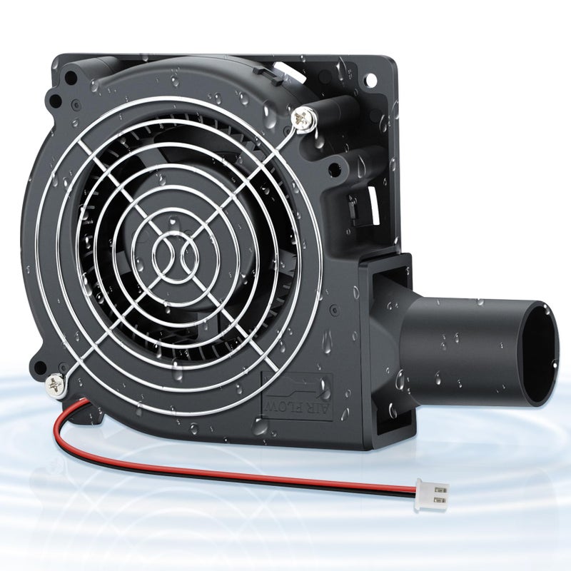AmRunJe IP67 120mm x 32mm 12v DC Cooling Blower Fan Dual Ball Bearing 2pin Brushless Motor High Airflow for Ventilation Inflatable Replacement, Amp, BBQ - Image 1