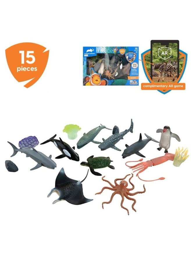 WENNO Wenno Ocean Animals Figures Playset (15 Pieces)  - Image 2