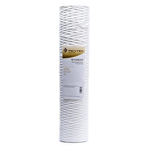 Pentair Pentek WP1BB20P Big Blue Sediment Water Filter 20Inch Whole House Polypropylene StringWound Filter Cartridge 20 x 45 1 Micron White