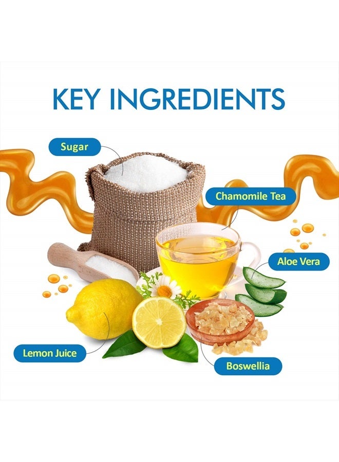 MOOM شمع إزالة الشعر العضوي للرجال مع الألوة فيرا والبابونج - مجموعة إعادة تعبئة شمع السكر الطبيعي للرجال - مثالي للظهر والصدر والحواجب والجسم 12 أونصة. 1 عبوة - Image 2