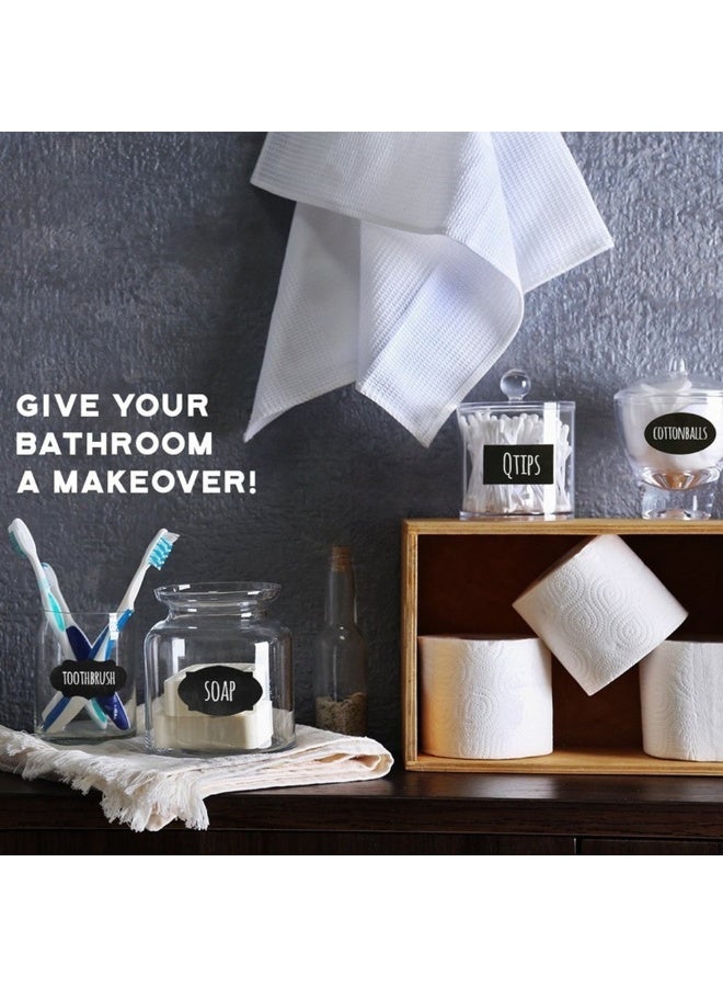 150pcs Removable PVC Waterproof Kraft Labels Stickers Roll Black Geometric Home Kitchen Office Study DIY Personality Multifucntion Self-Adhesive Tag Sticker - Image 2