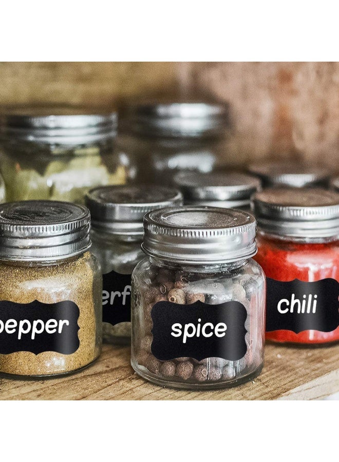 150pcs Removable PVC Waterproof Kraft Labels Stickers Roll Black Geometric Home Kitchen Office Study DIY Personality Multifucntion Self-Adhesive Tag Sticker - Image 3