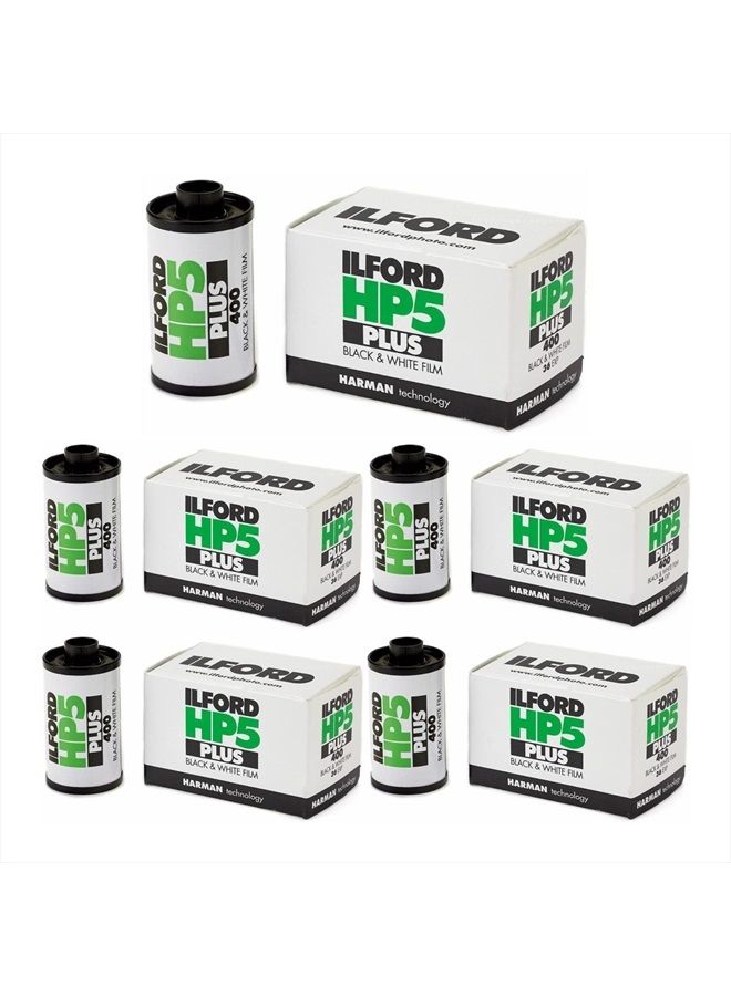 Ilford HP5 Plus ISO 400 Black and White 35mm Roll Film Bundle (36 Exposures, 5-Pack) (5 Items) - Image 1