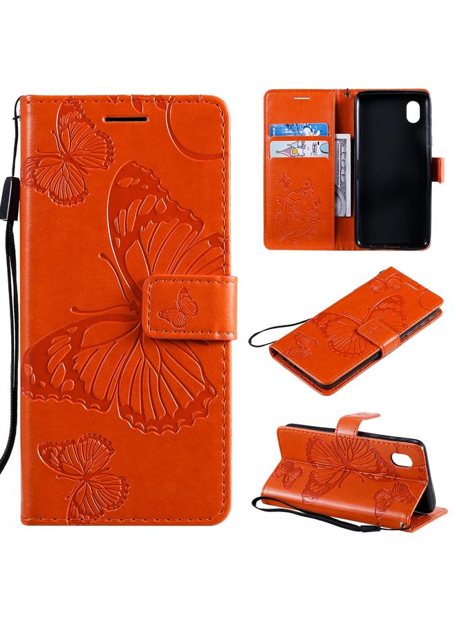 اس-توب جراب لهاتف Samsung Galaxy A01 Core، جراب جلدي أفقي قابل للطي بنقشة فراشات ثلاثية الأبعاد مع حامل وفتحة بطاقة ومحفظة - Image 1