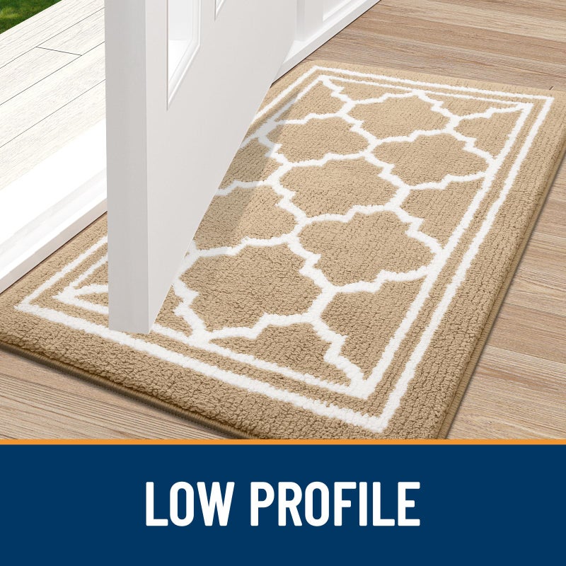 Buganda Indoor Door Mat, Dirt-Resistant and Absorbent Doormat, Anti-Slip, Low Profile Floor Mats for Inside Entryway, Front, and Back Door Entrance (32x20 Inches, Beige) - Image 3